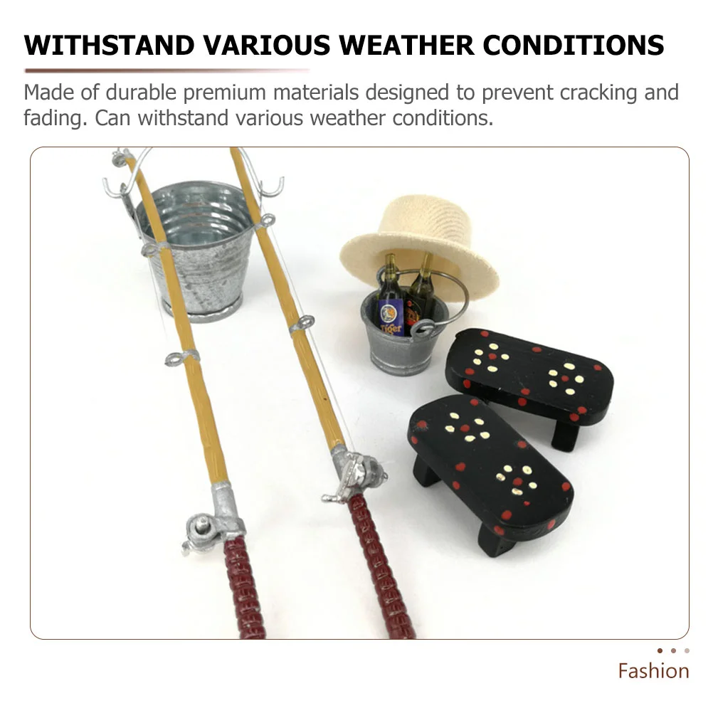 Игрушечная комната имитация рыболовных снастей детские удочки миниатюрные