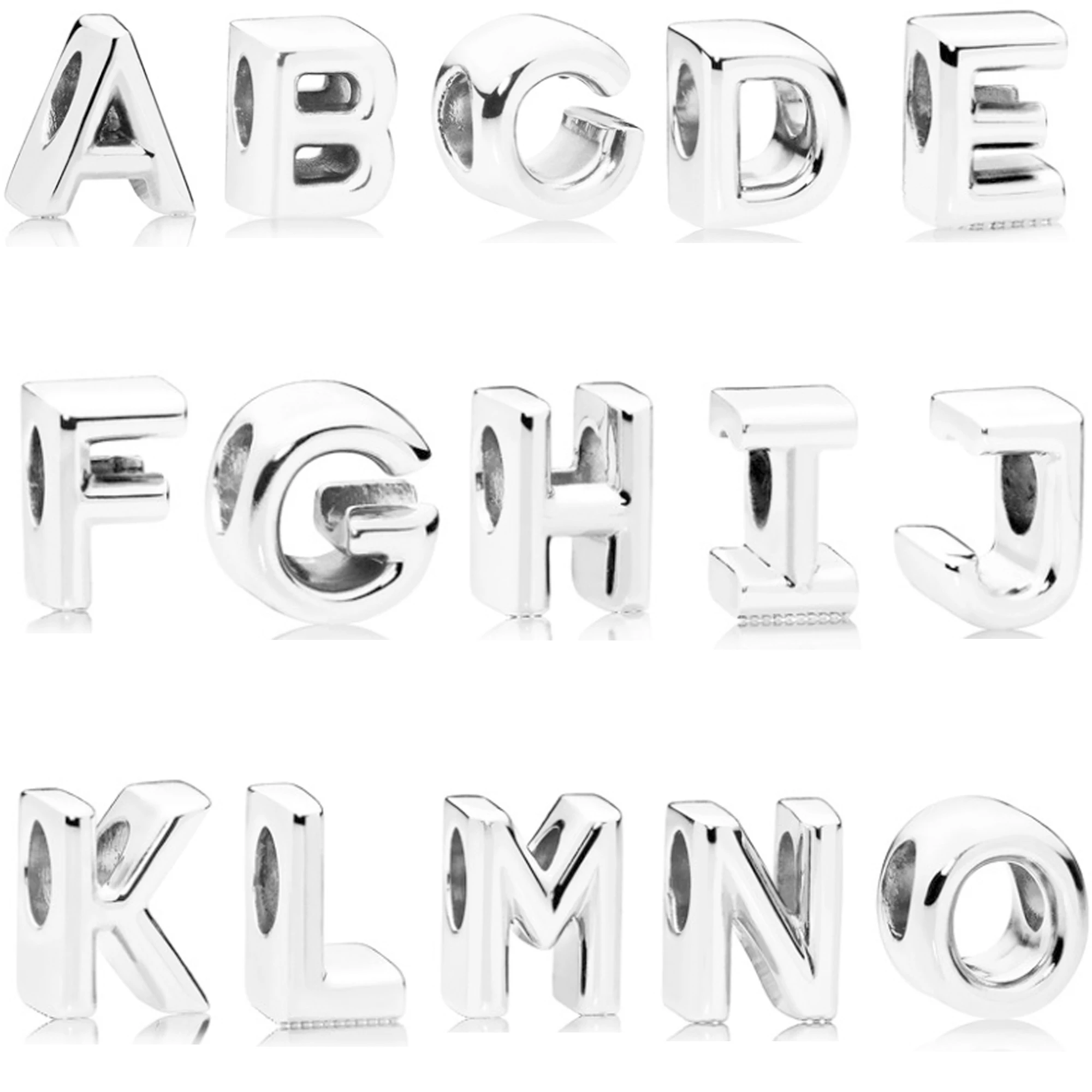 

The New S925 Silver 26 English Letters Smooth Bead DIY Beads Scattered Beads Customize A Variety of Tie-in Fitting Memorial Gift