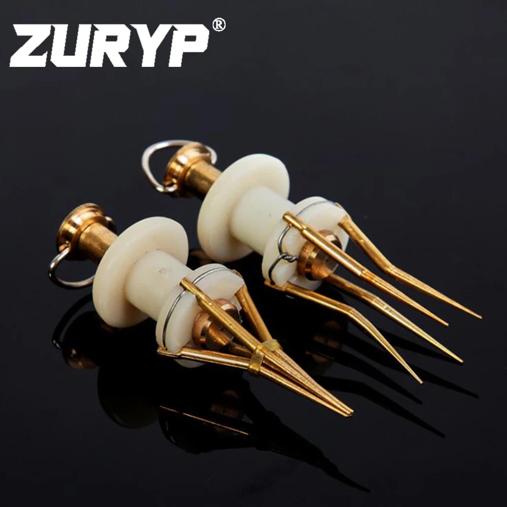 Copper Wear Resistant Bundled Bait Device fishing jig Bloodworm Clip Worm Four Claw Design Portable Lure Fishing Tool Linked |