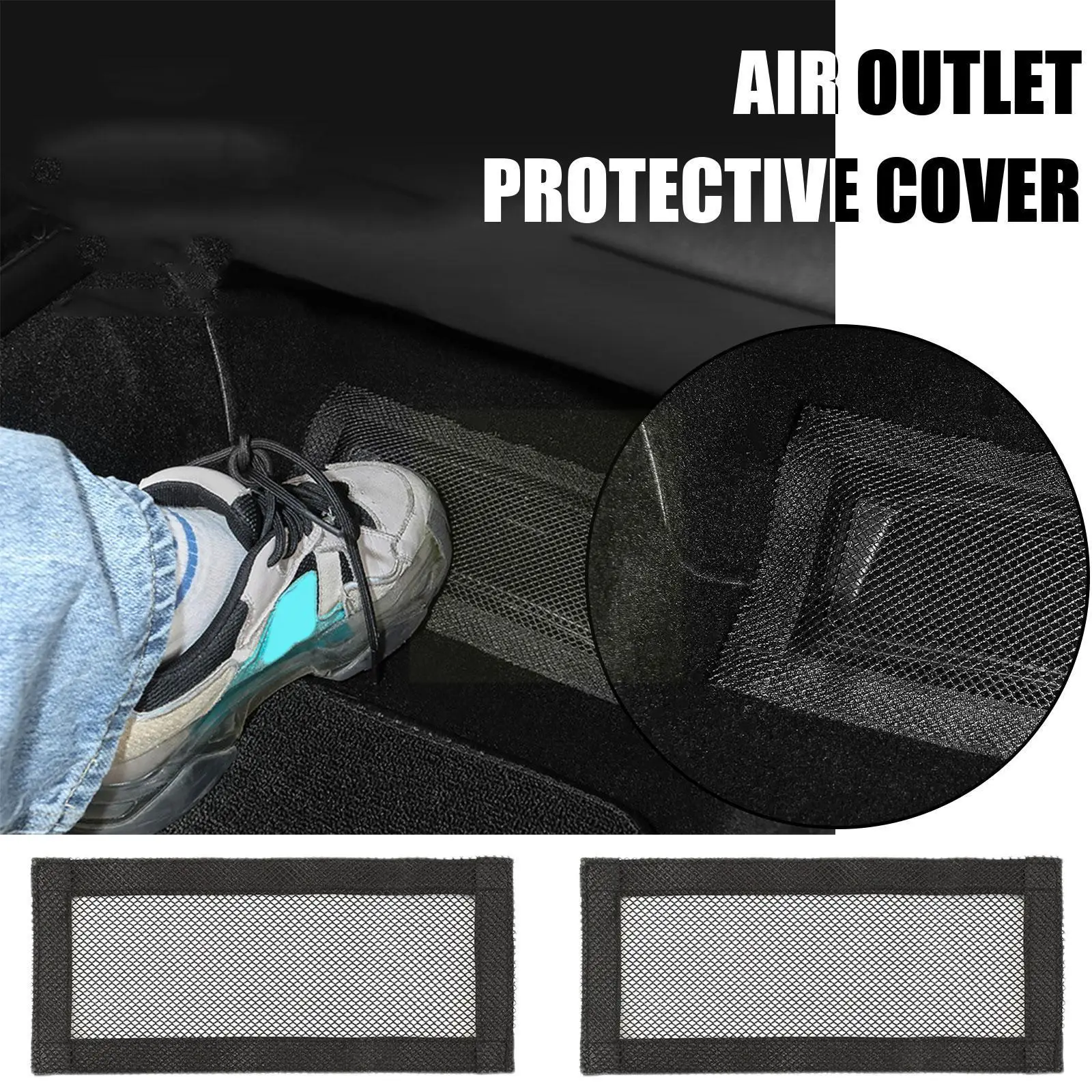 

for Tesla Model 3 Model Y 2021 2022 Car Air Outlet Net Decoration Seat Under Anti-Blocking Accessories Protective Cover int M7P6