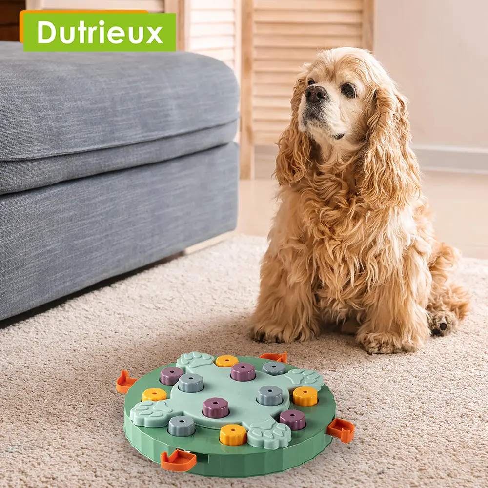 

Игрушки-головоломки для собак, медленная кормушка, интерактивный дозатор для щенков, IQ-корма, медленно едает, нескользящая чаша, игра для обучения кошек и собак