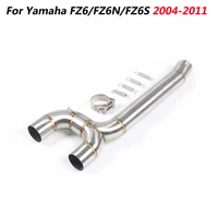 escape motorcycle middle connect tube mid link pipe stainless steel exhaust system for yamaha fz6fz6nfz6s 2004 2011