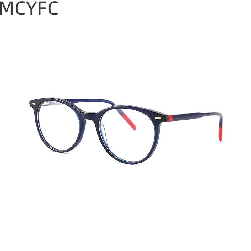 

MCYFC Concise Style Acetate Glasses Frame Men Myopic and Hyperopic Prescription Eyeglasses Frame Big Framework Eyewear for Women