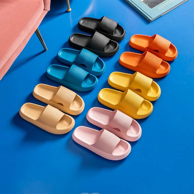 

Home Slippers Summers Thick Platform Womens 2022 Sandals Indoor Bathroom Anti-slip Slides Ladies men's Shoes mules Dropshipping