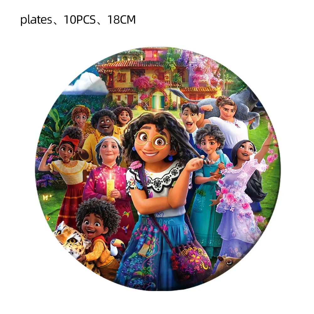 disney encanto mirabel movie madrigals birthday party disposable tableware cup plate napkin cake topper decoration supplies free global shipping