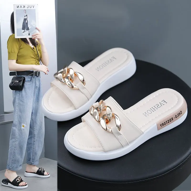 

New Sandals Flat Platform Sandal Female Candy Color Casual Slippers Ladies Shoes Women's Summer Footwear Sandalias Large Size