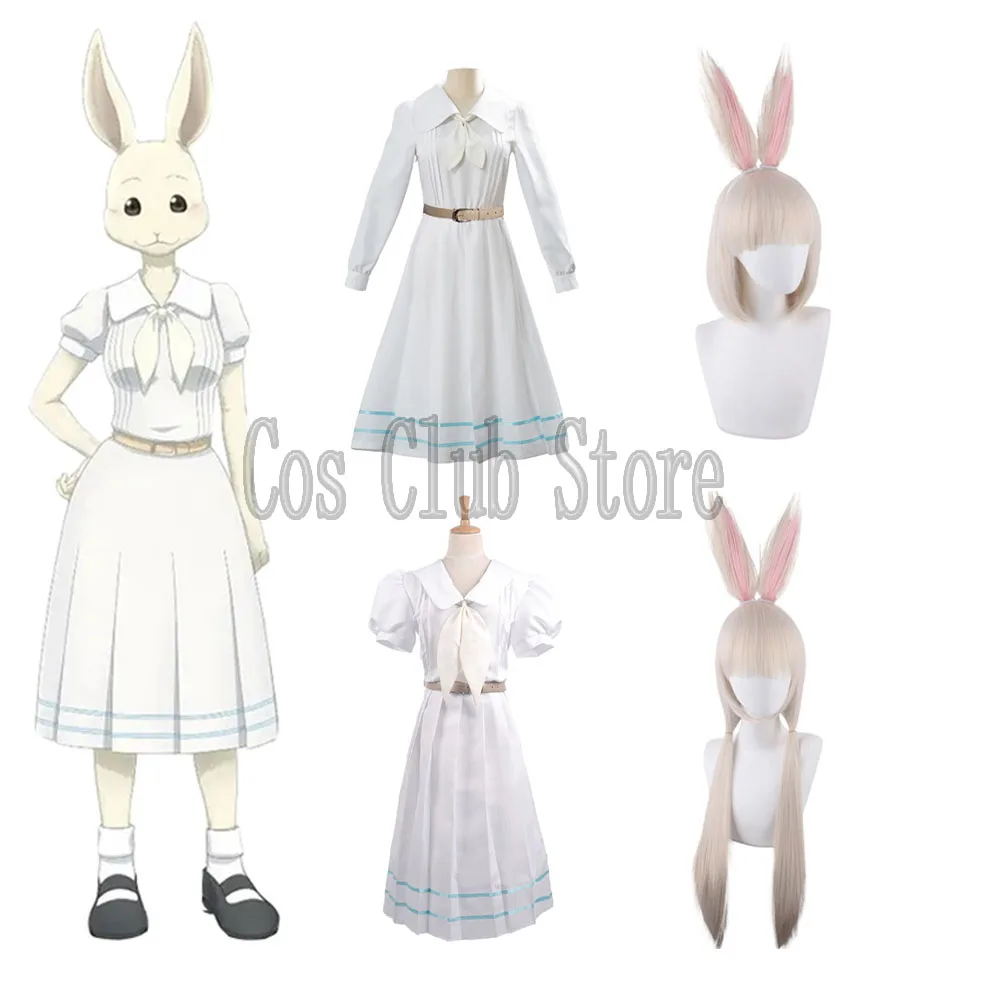 

Аниме BEASTARS Хару косплей костюмы платье с париком и обувь школьная форма JK для женщин