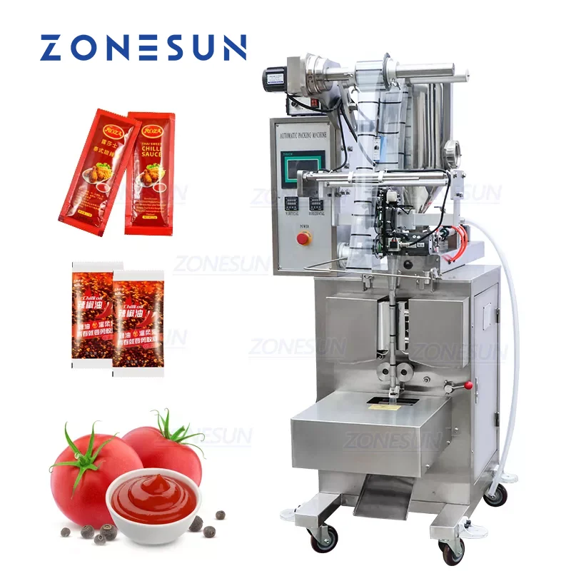 ZONESUN ZS-S100 Automatico Pasta Bastone di Miele Olio Aceto Acqua di Tenuta Quantitativa Macchina per L'imballaggio di Liquidi Macchina di Rifornimento