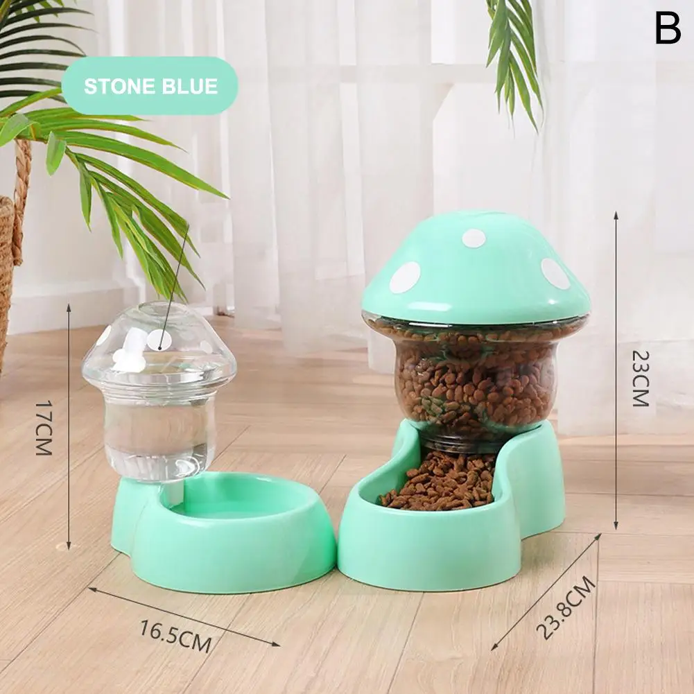 Mushroom Type Pet Bowl Automatic Feeder Dog Cat Food Bowl Drinking Water Bottle Cat Dog Feeding Bowl images - 6