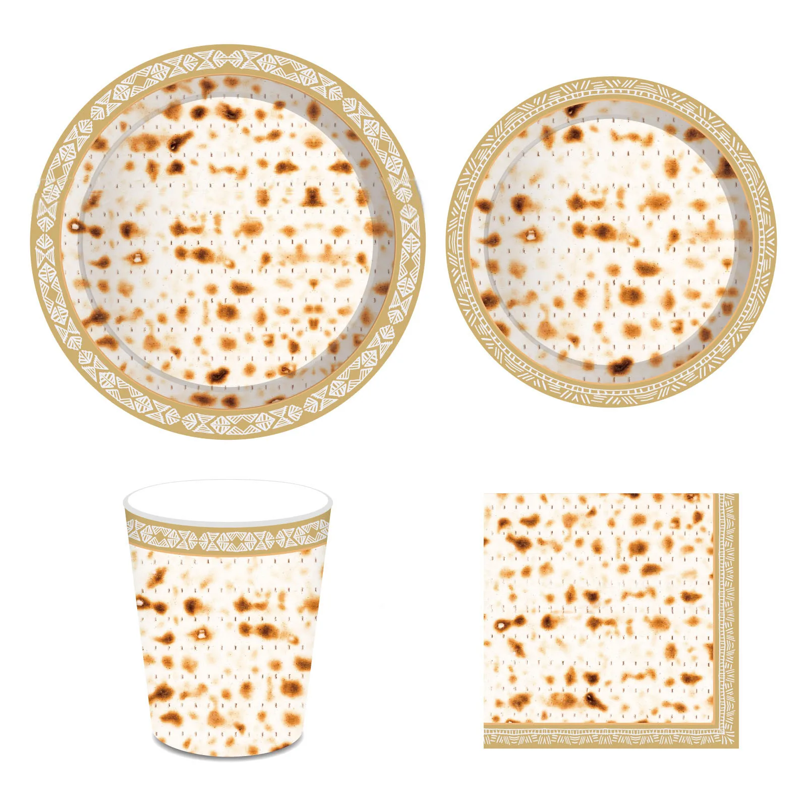 

Бумажная тарелка JOLLYBOOM с тематикой Пасхи, ложка, столовая посуда, товары для украшения еврейских праздников и вечеринок