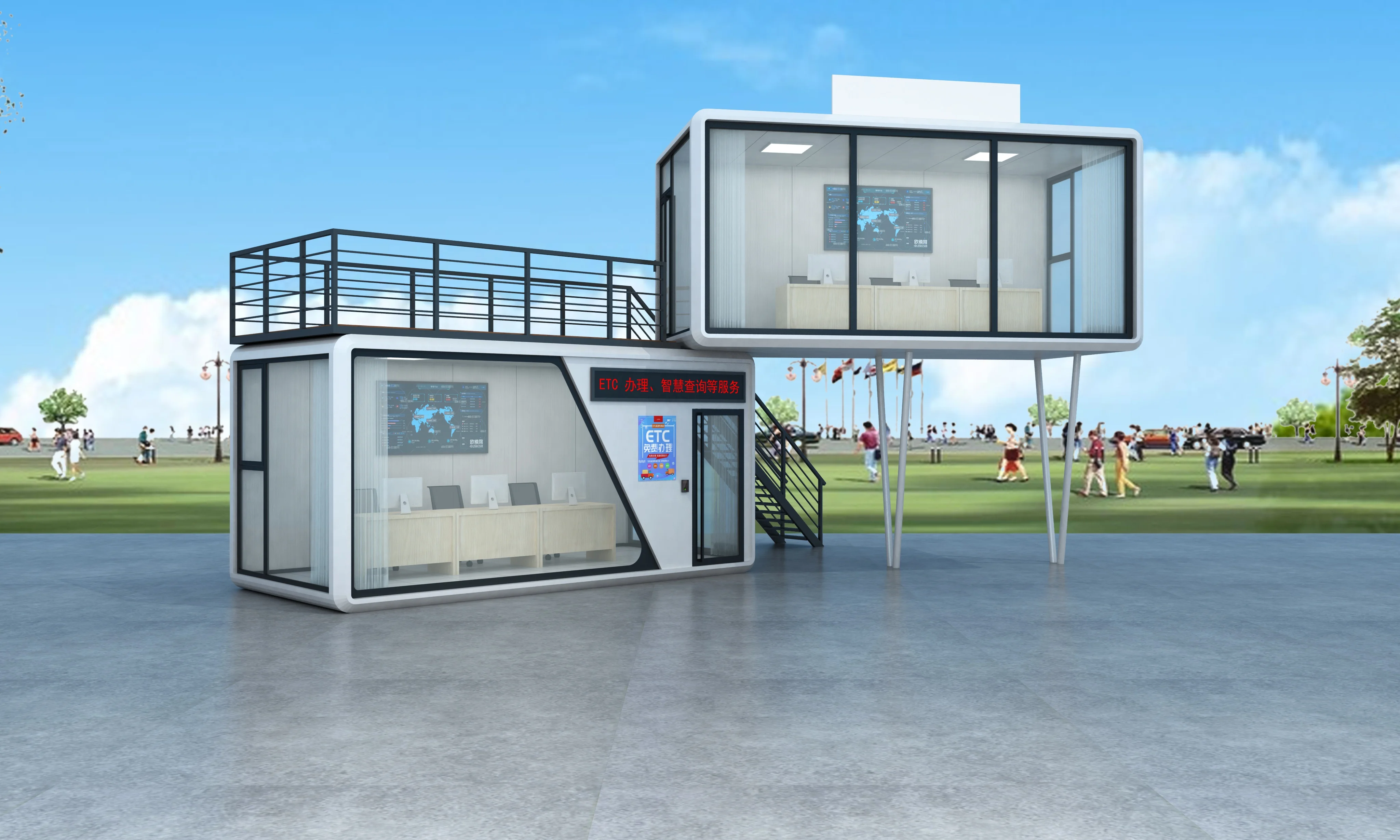 20 футов 40 модульные дома современный космический корпус крошечные кабина офис