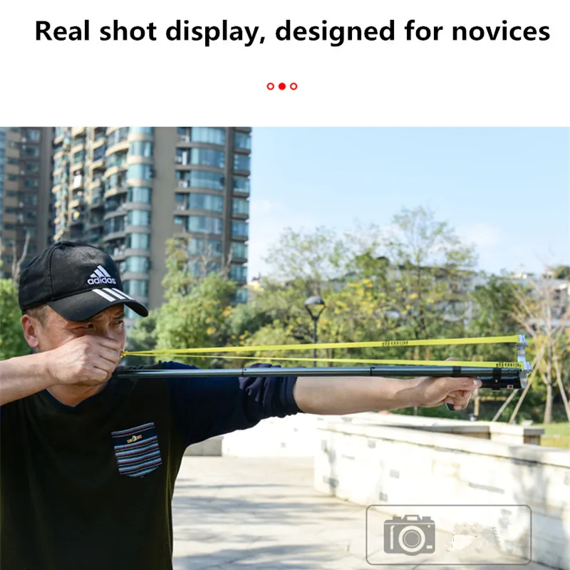 Рогатка для охоты мощная лазерная с прямым стержнем может растягивать длину и