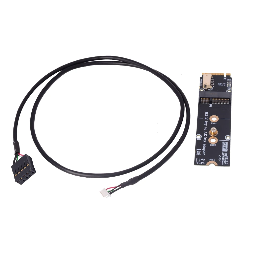 Фото R45A M.2 M keyTo M.2 A/E Key Беспроводная Bluetooth Wi-Fi NIC сетевая карта адаптер INTEL AX210 карта 2230 твердотельный NVMe 2280 2260 №3