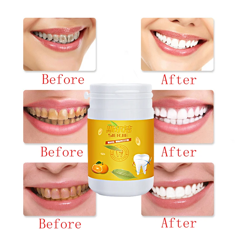 Отбеливающие чистящие пятна порошок для зубов декомпозиционный пигмент