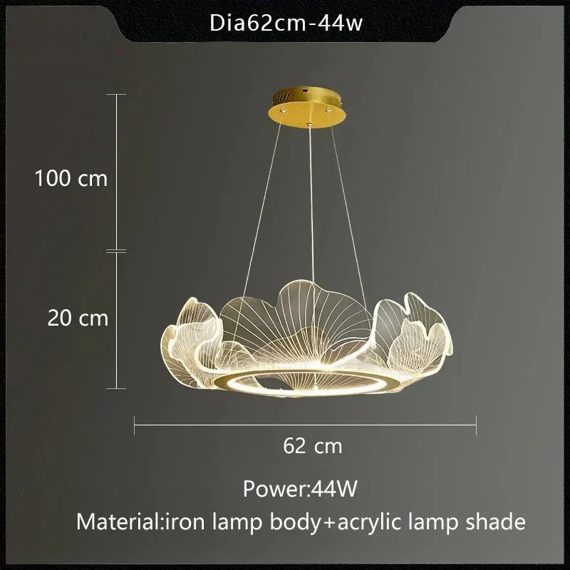 

Современный подвесной светильник с лепестками, кольцо, акриловый светильник для ресторана, спальни, Decorativos, роскошный дизайн, подвесные светильники для гостиной
