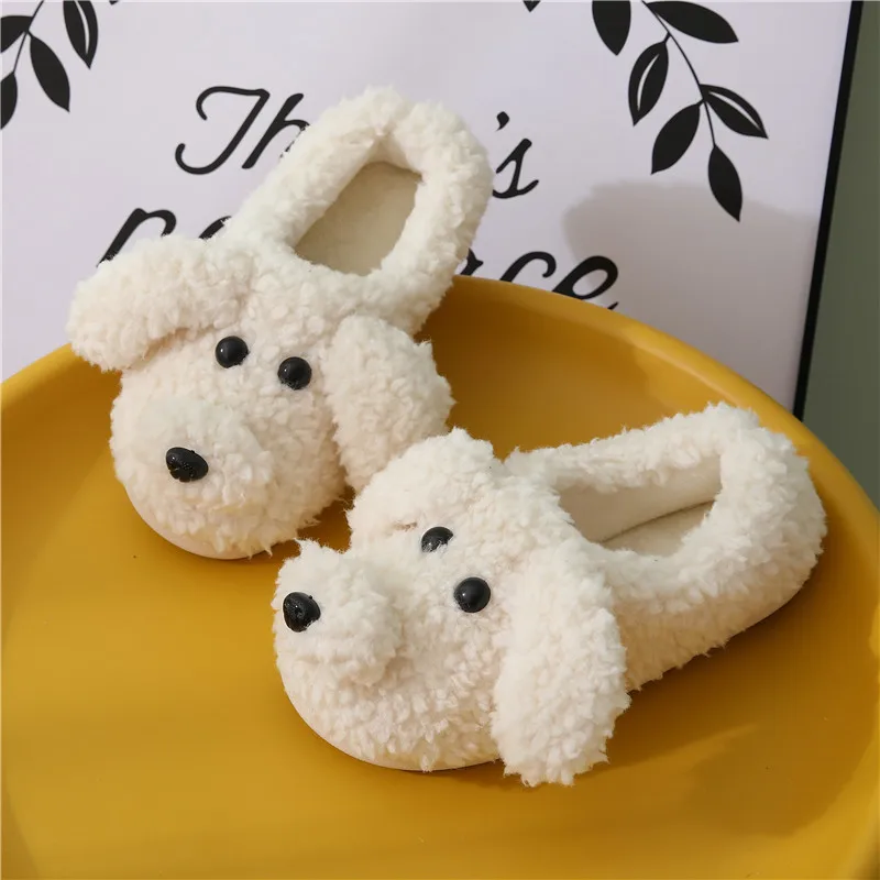 Slipper Womens Winter Warm Home Kawaii Cartoon Plush Contton Indoor Funny Cute Teddy Bear Fuzzy House Floor Shoes Female 2023