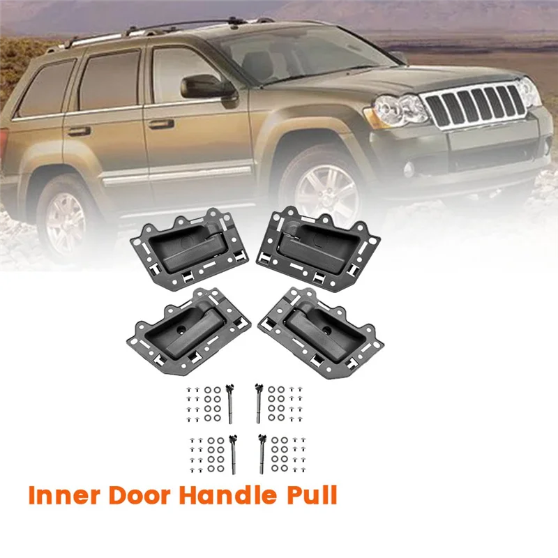 4 шт./компл. внутренняя дверная ручка для Jeep Grand Cherokee 2005-2011 1JV471J3AA 1JV461J3AA 5HR411J3AK 5HR421J3A