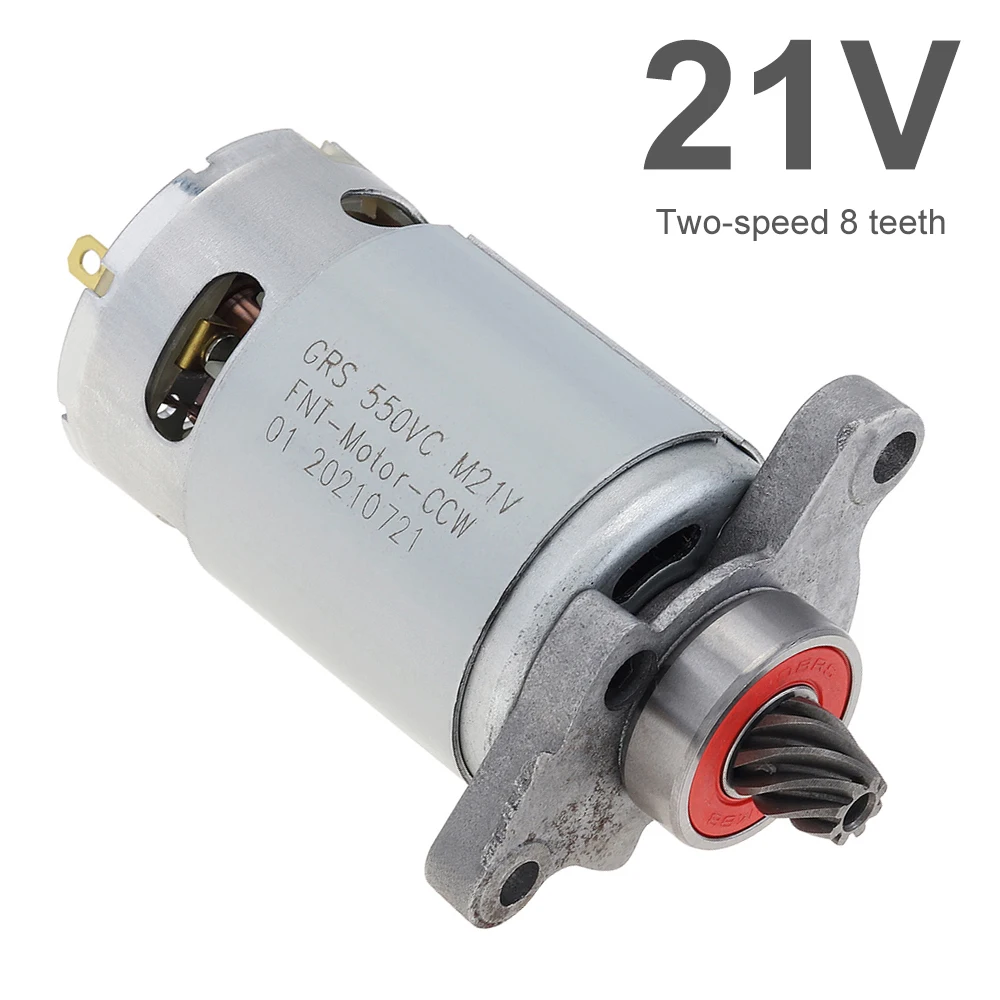 

8 Teeth RS550 DC Motor 21V High Power Reciprocating Saw Motor with Conical Teeth Gear for Handheld Cutting Lithium Electric Saw
