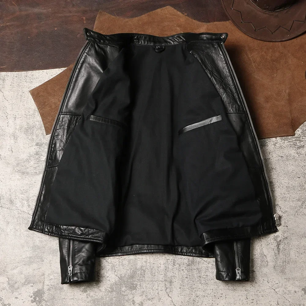 Байкерская кожаная куртка Blunt Razor Venom мужская облегающая мотоциклетная с