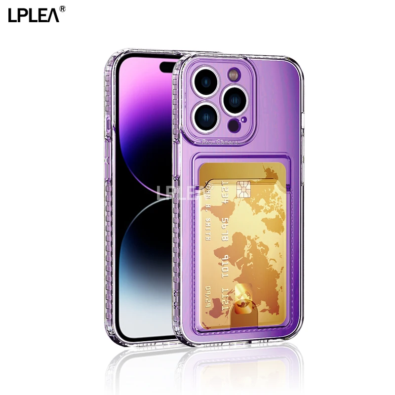 

Прозрачный чехол-бумажник для iPhone 14 11 12 13 Pro Max Mini XS Max X XR 8 7 6 Plus SE