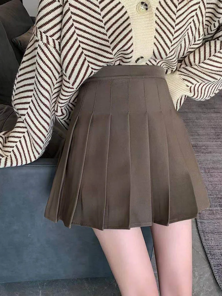Сексуальная Женская юбка с высокой талией шикарная трапециевидная женская