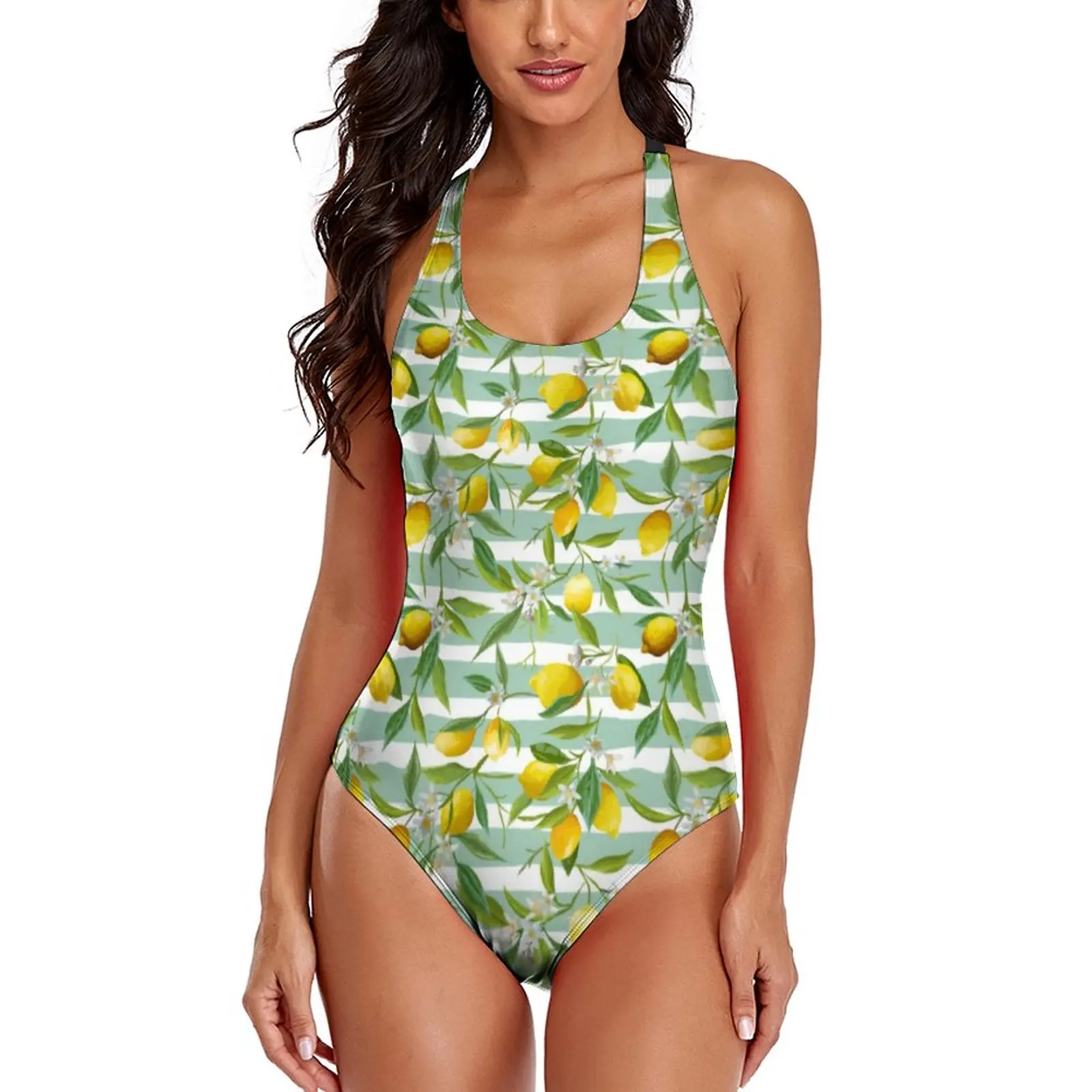 

Женский слитный купальник с принтом в полоску, с эффектом пуш-ап