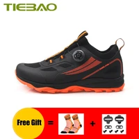 tiebao original cycling hiking sneakers breathable self locking spd cleats leisure mountain bike shoes riding bicycle footwear