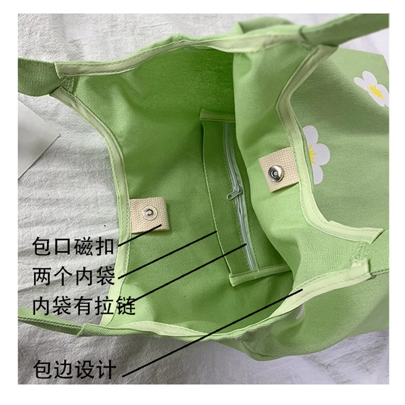 Large canvas bag Women Shopping Tote Simple Lady Shoulder Bag Big Capacity Handle Bag Students Books Bags