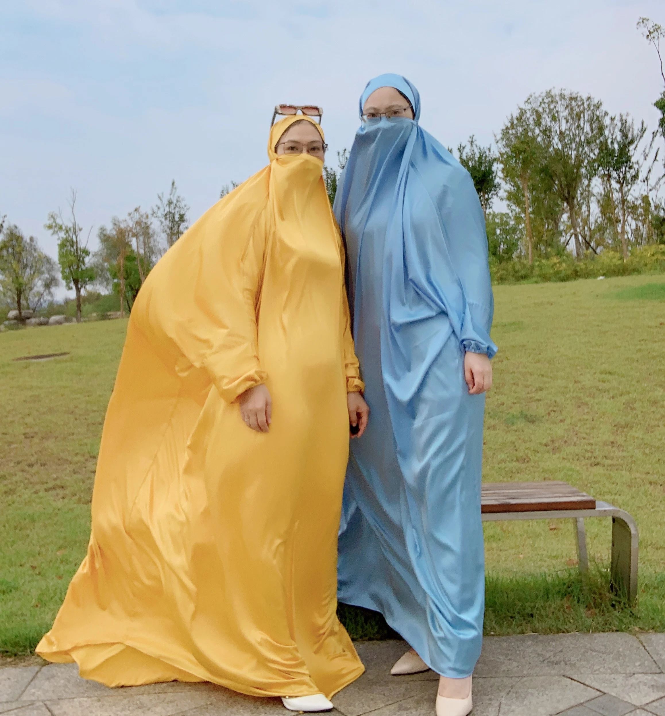 Рамадан весенне-зимнее платье абайя с шарфом для Среднего Востока Женская одежда с длинным рукавом твердый свободный халат Арабская девушк...