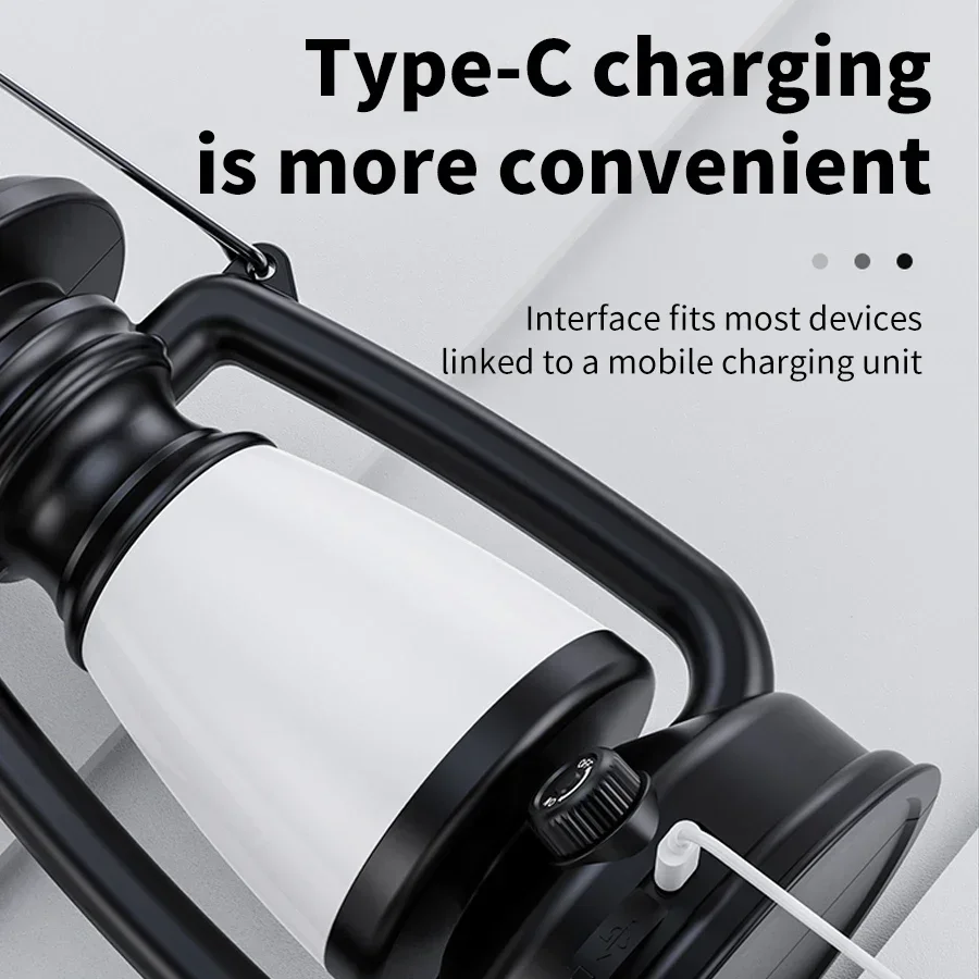 Портативные светильники для кемпинга с зарядкой от USB ретро-светильник палатки 3