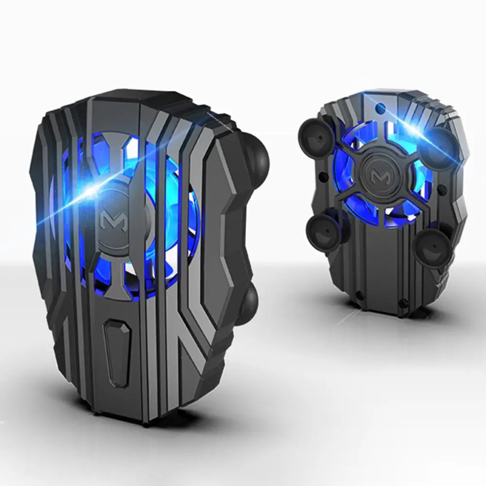 

NEW-Mobile Phone Cooler For Iphone Xs Max Xs XR Silent Phone Radiator PUBG Controller Handle LED Light Cooling Fan For Samsung H