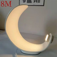 8m modern table lamp simple creative moon boat led room decoration study bedroom bedside