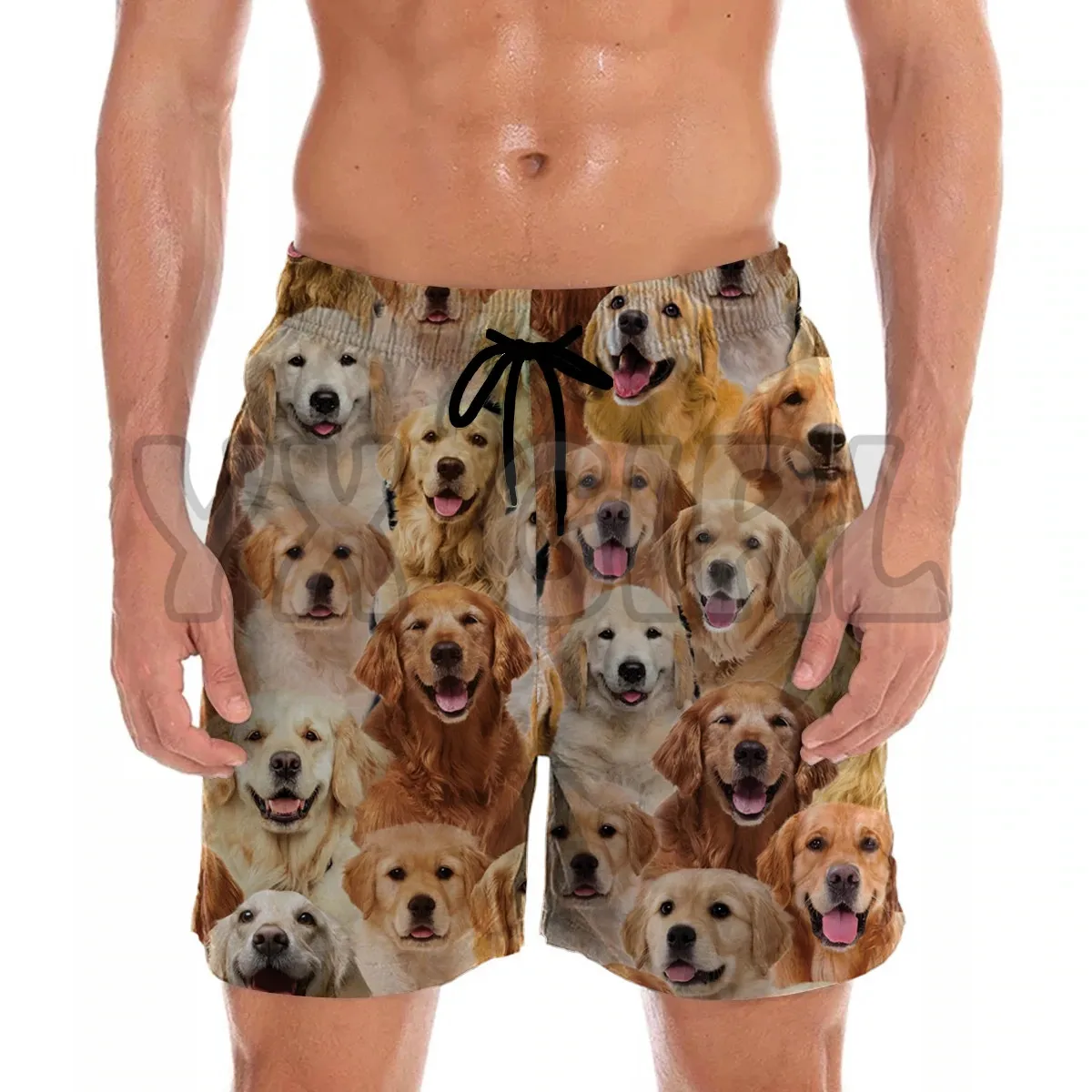 You get a lot of Golden Retrievers   Shorts  3D All Over Printed Men's Shorts Quick Drying Beach Shorts Summer Beach Swim Trunks