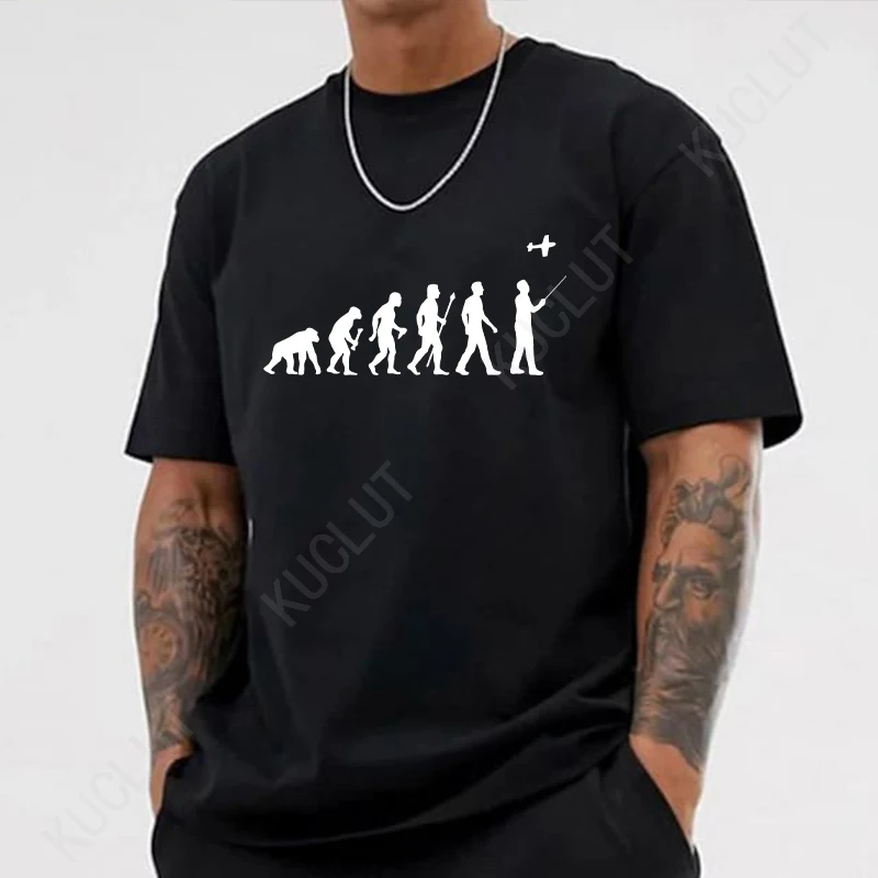 Футболка с принтом Evolution Drone Pilot для мужчин модная повседневная свободная