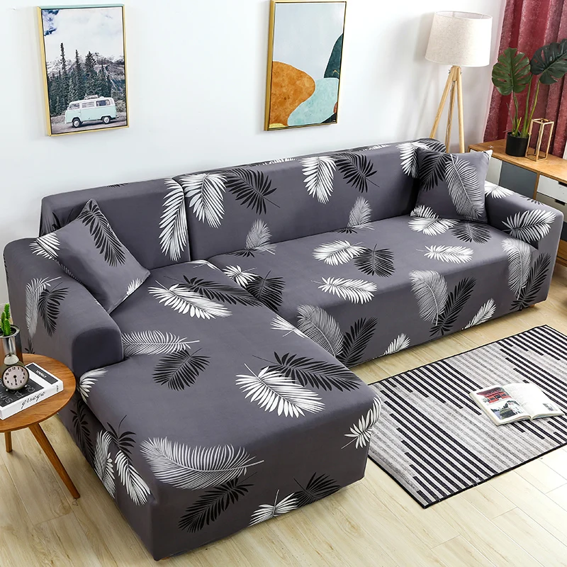 

Floral Stretch Sofa Cover Cotton Elastic All-inclusive Chair Corner Couch Cover Sofa Covers for Living Room Pets copridivano