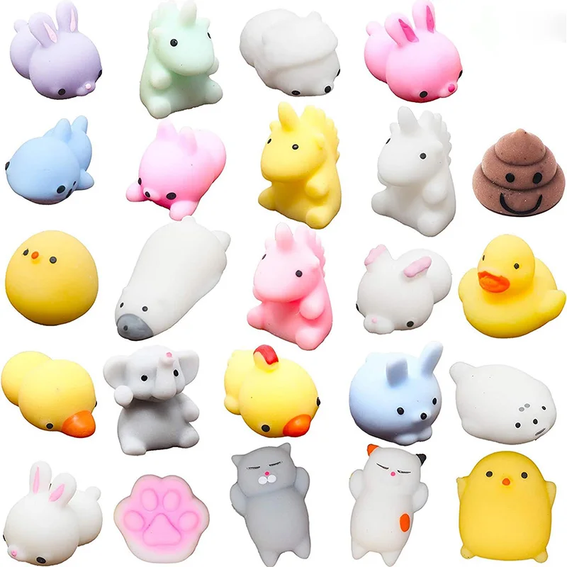 Mochi Squishies Toys Cute Kawaii Rabbit Cat Bear Unicorn Mochi Squishies Animal Stress Relief Toys for Easter Eggs Filler Cute enlarge