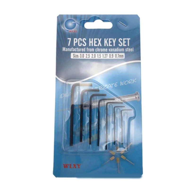 

New 7Pcs 0.7mm-3mm Mini Hexagon Hex Allen for KEY Set Wrench Screwdriver Tool Ki