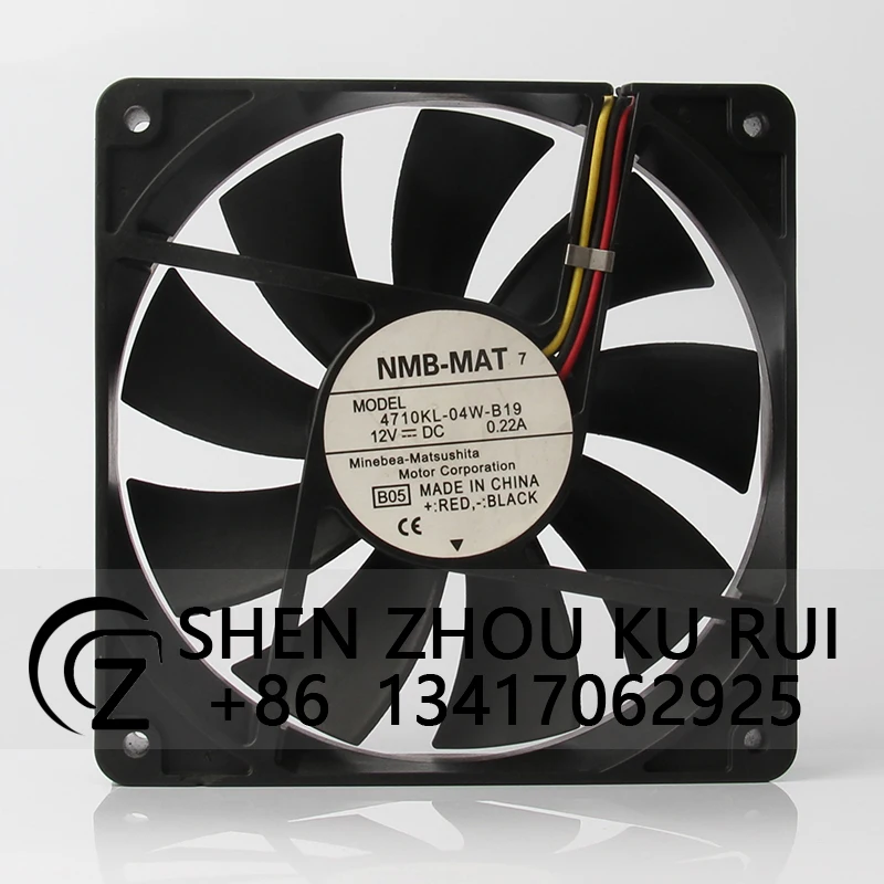 

4710KL-04W-B19 Case fan for NMB 120X120X25MM 12V 0.22A 12CM 12025 Silent Case High Airflow Cooling Fan