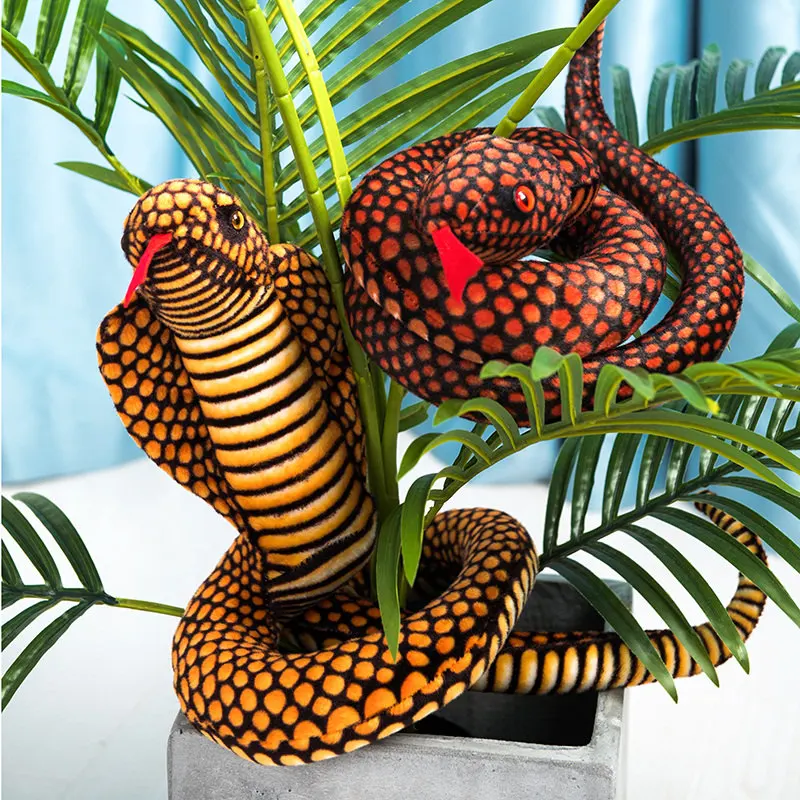 

New 3D Simulation Cobra Snake Toy, Little Snake Animal Plush Toys, Children Toys, Home Decor Birthday Tricky Prank Gifts