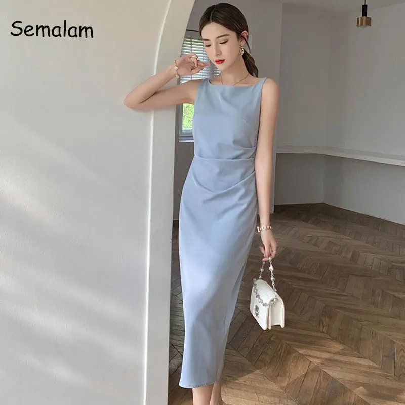

Летнее женское элегантное белое вечернее платье миди без рукавов в стиле Хепберн, женская модная сексуальная облегающая черная одежда, платья, женское платье для выпускного вечера