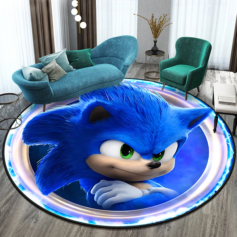 3D cartoon hedgehog round carpet Picnic Yoga living room mat play mat floor mat  area rug Pet mat animation carpet decor