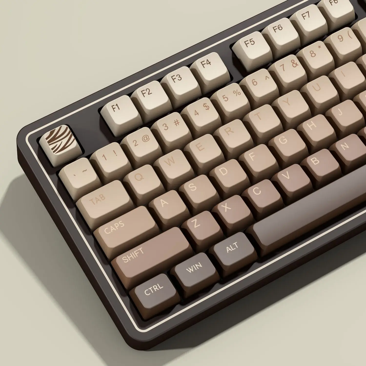 Фото Высококачественная колпачок для клавиатуры с постепенным изменением цвета MDA, высокосублимационная PBT, индивидуальный поперечный вал, механическая клавиатура, полный комплект для девочек №3