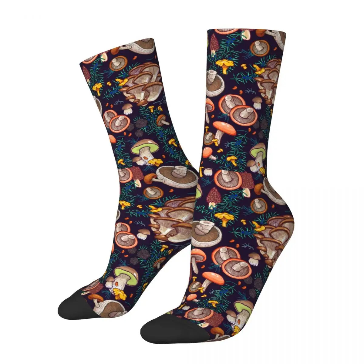 

Winter Warm Retro Women Men Dark Dream Forest Mushrooms Socks Sweat Absorbing Sports Socks