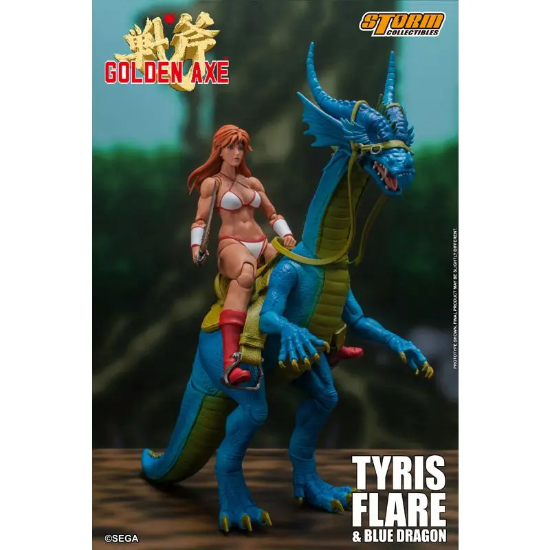 

Original Storm Toys SGGX05 1/12 Classic Arcade Battle Axe Female Warrior Tyris Flare & Blue Dragon Set Action Figures Model