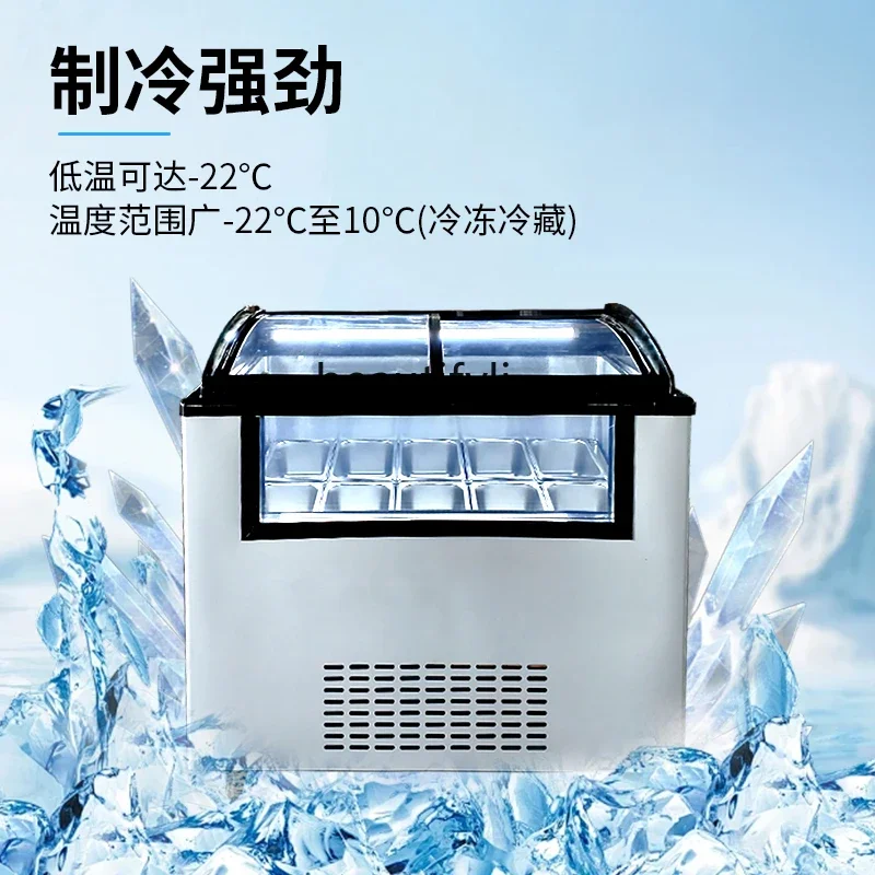 Коммерческий дисплей жареного йогурта шарик для копания мороженого