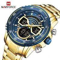 naviforce watches for men business big dial digital wrist watches waterproof stainless steel men casual clock relogio masculino