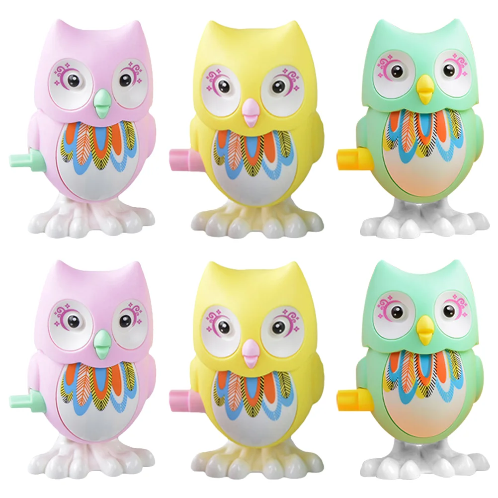 

6pcs Goodies Bag Fillers Novelty Adorable Clockwork Owl Toys Party Favors Wind-up Playthings Wind-up Owl Toys