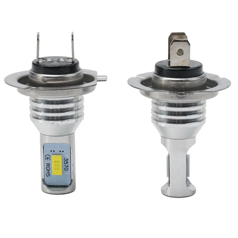 2 шт. H7 DC12-24V Автомобильный светодиодный светильник CSP Комплект для