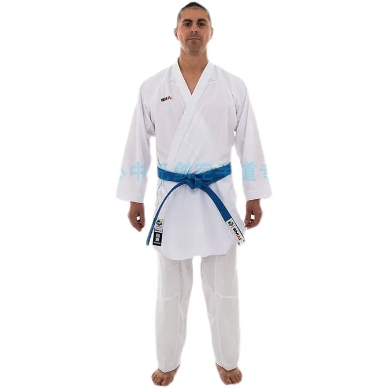 Фото Униформа для карате WKF, 6 унций, Высококачественная Униформа KUMITE GI-INAZUMA, официальная Униформа Kumite, SMAI kumite, KARATE GI WKF №2