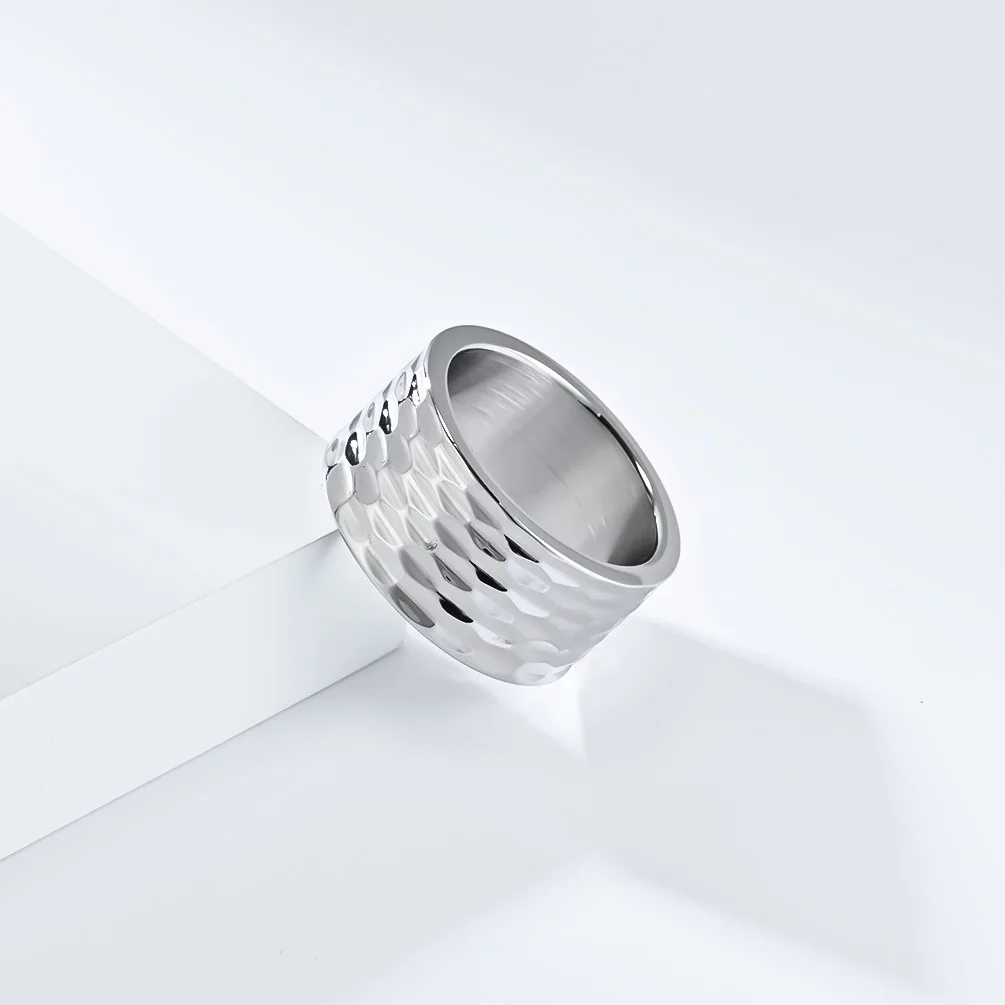 Простые Кольца с сотовым узором властные мужские пальцы из нержавеющей стали